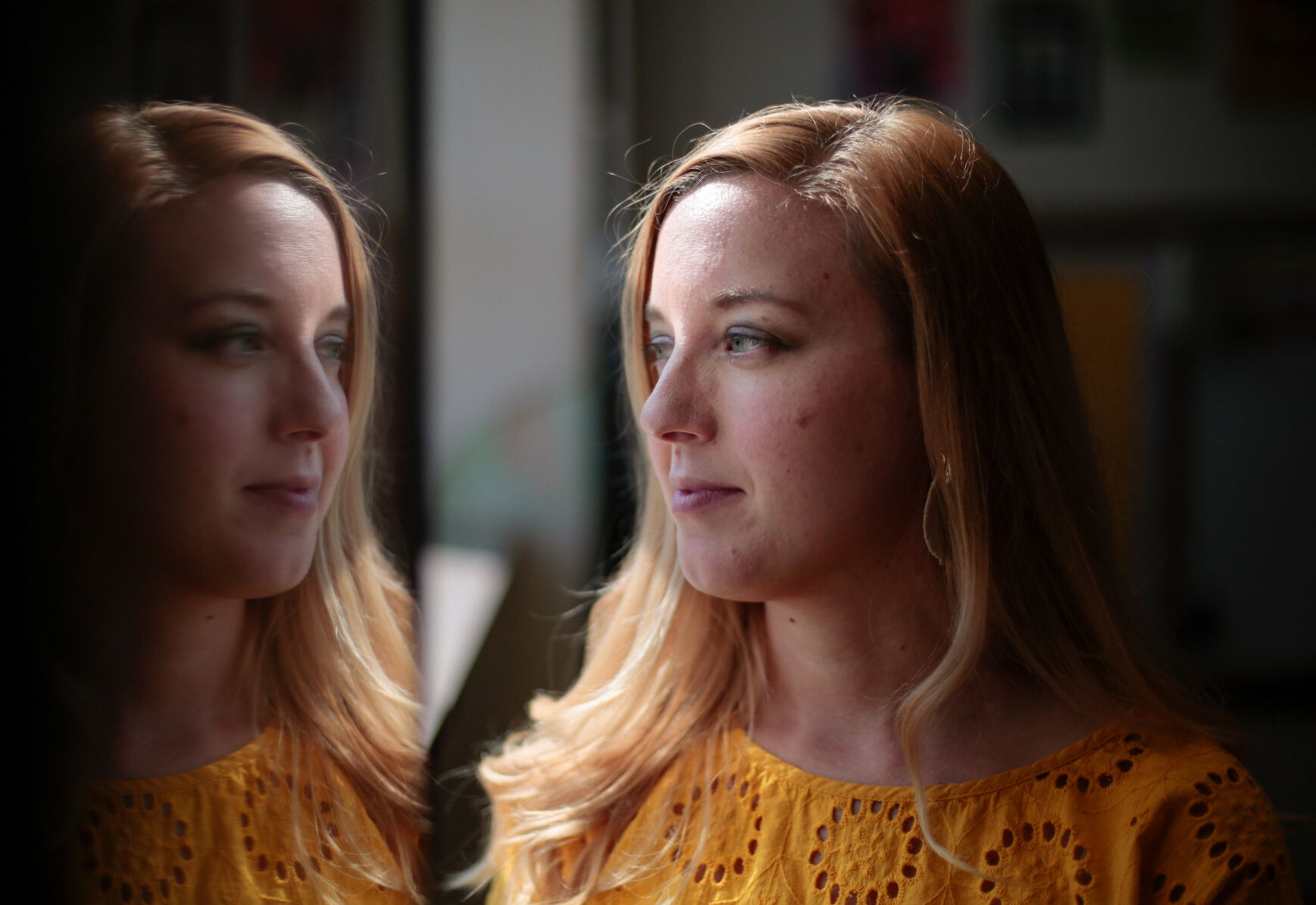 Sarah Gerling, theater teacher at Hickman High School, stands for a portrait on Thursday